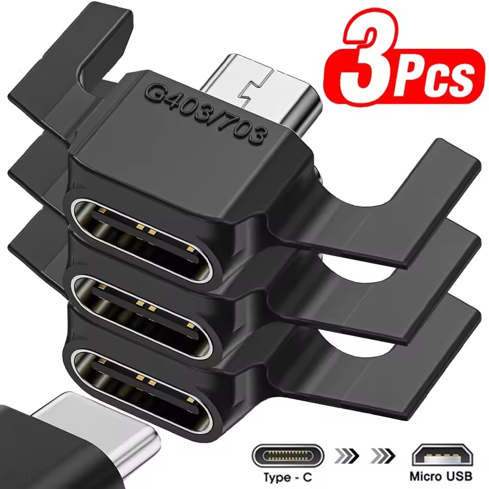Type 2 Charger - Micro USB naar Type-C oplaadadapter voor