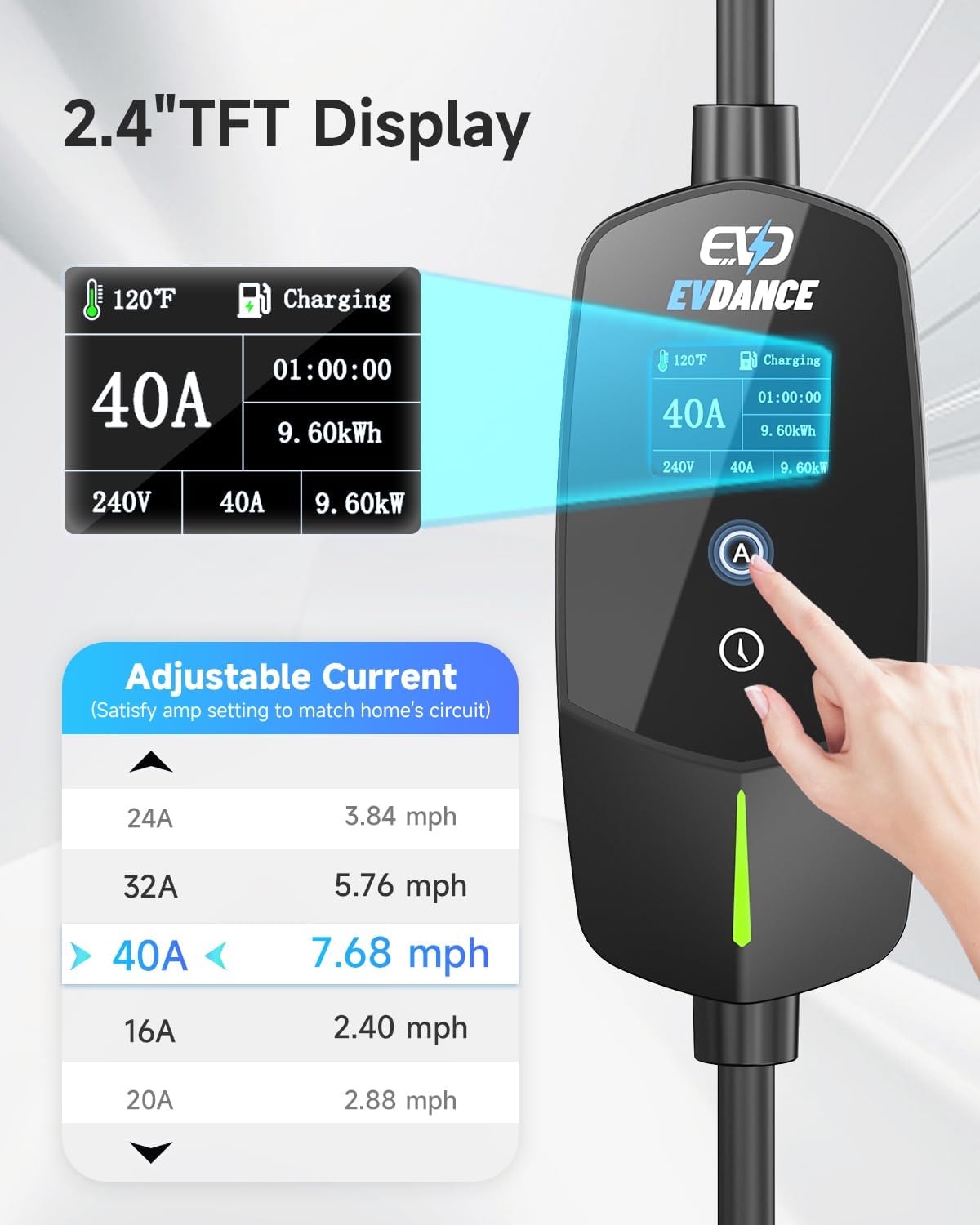 EVDANCE Draagbare EV-lader voo - Home Ev Charger recensie en prijs